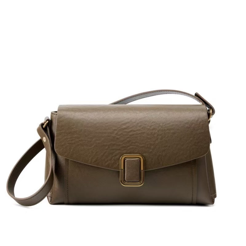 Classic Leather Flap Crossbody Bag