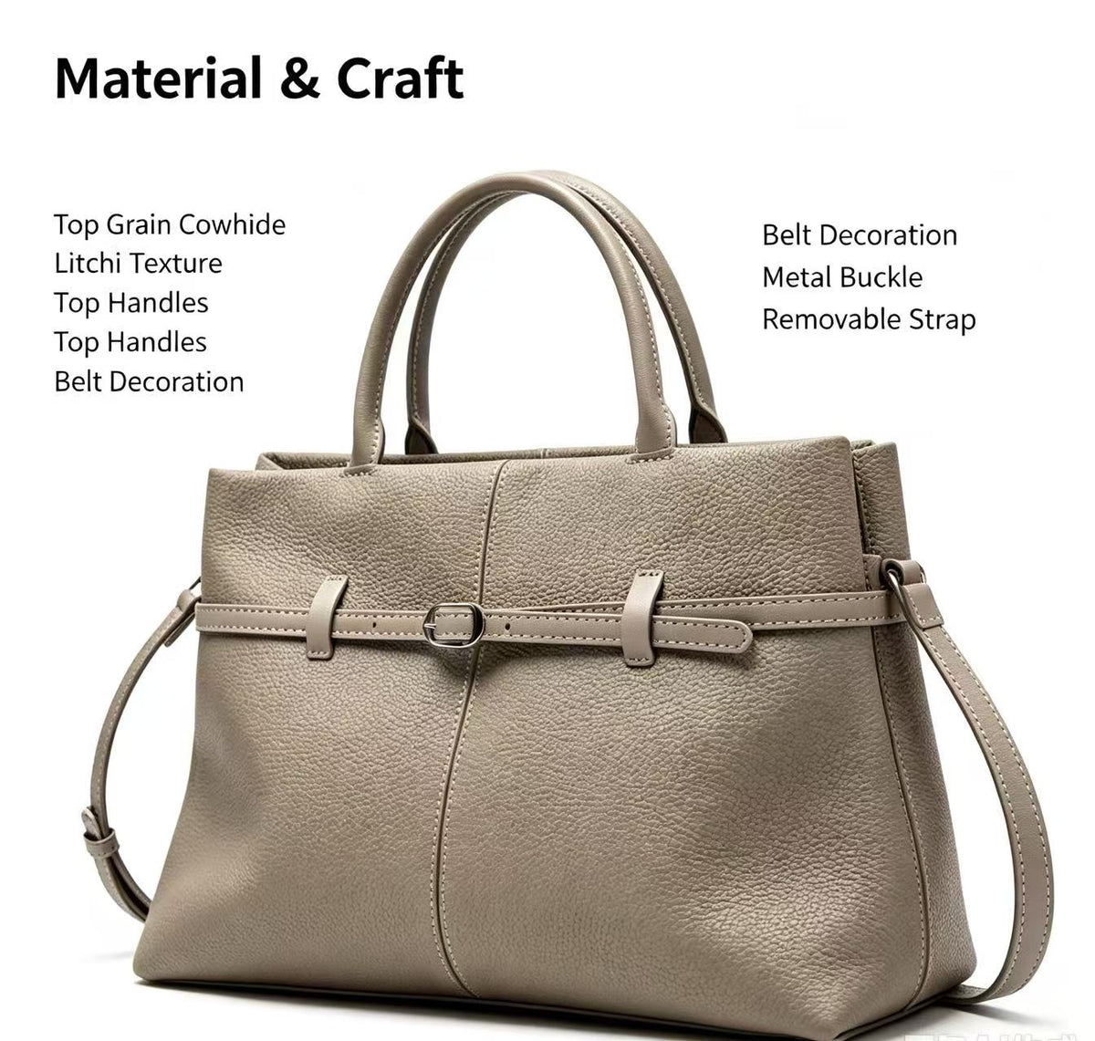 Large Leather Work Handbag