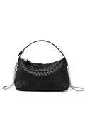 Woven Sheepskin Leather Hobo Bag