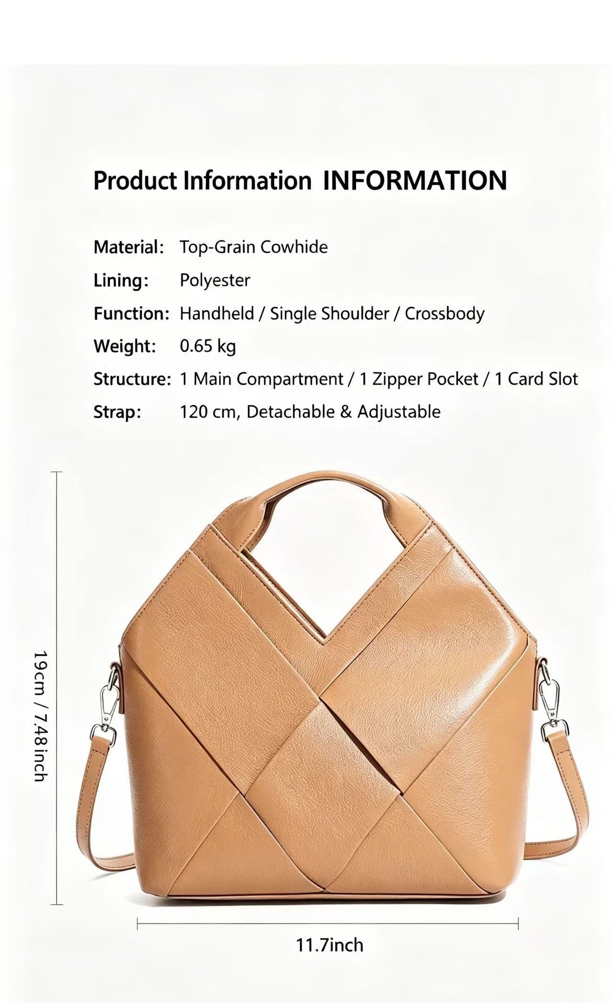 Geometric Woven Leather Tote