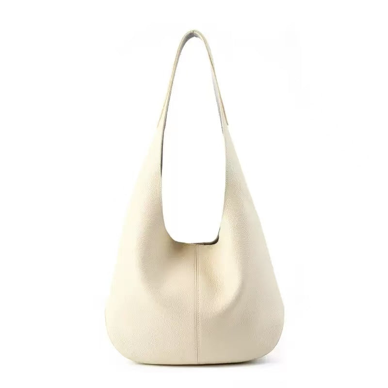 Soft Leather Hobo Shoulder Bag