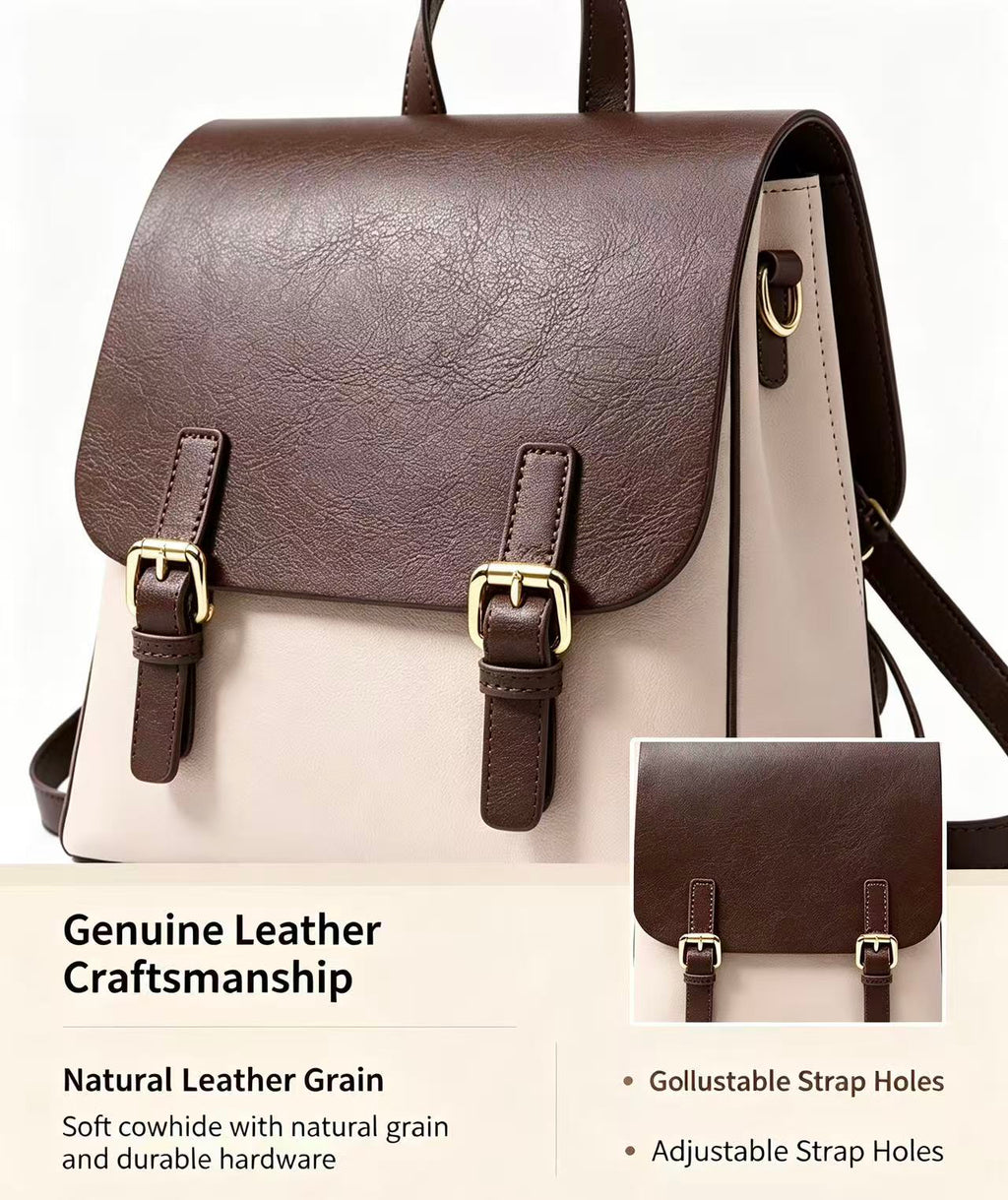 Convertible Leather Backpack