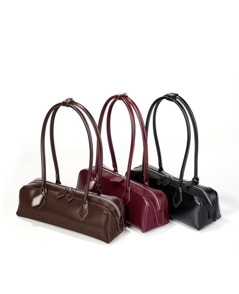 Red Baguette Bag | Korean Style Long Shoulder Crossbody Purse for Women | Louis Bags