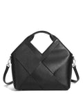 Geometric Woven Leather Tote