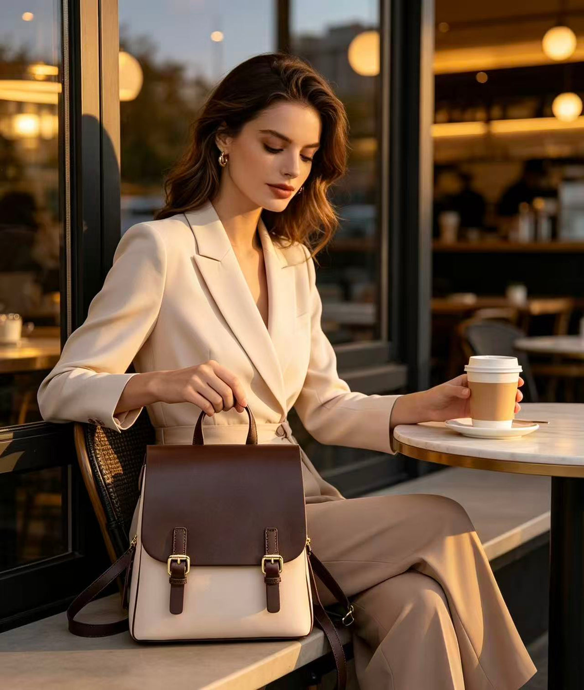 Convertible Leather Backpack