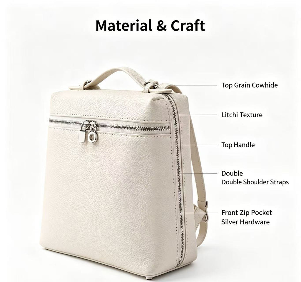Leather Box Bag with Two Straps
