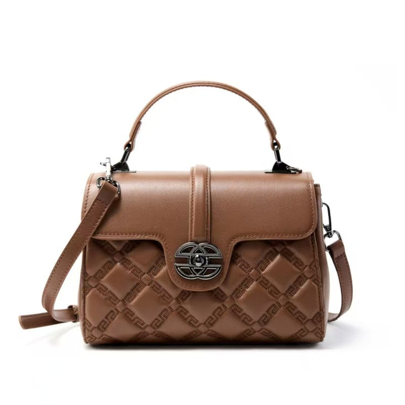 Quilted Leather Top-Handle Bag