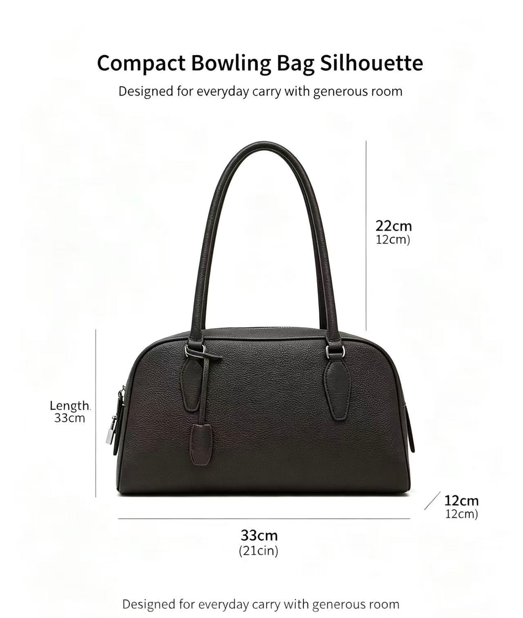 Classic Leather Boston Bag