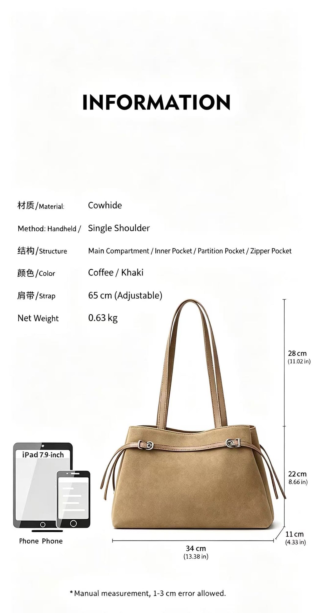 Suede-Effect Leather Tote