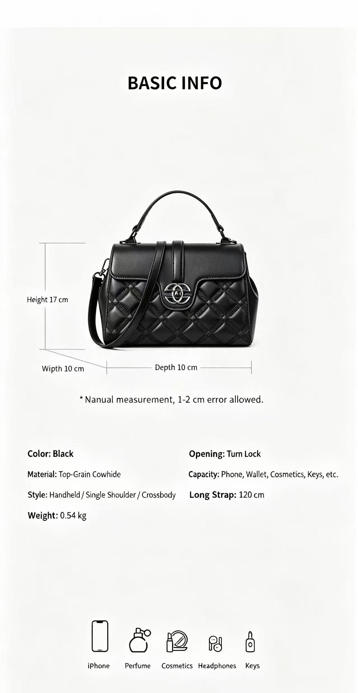 Quilted Leather Top-Handle Bag