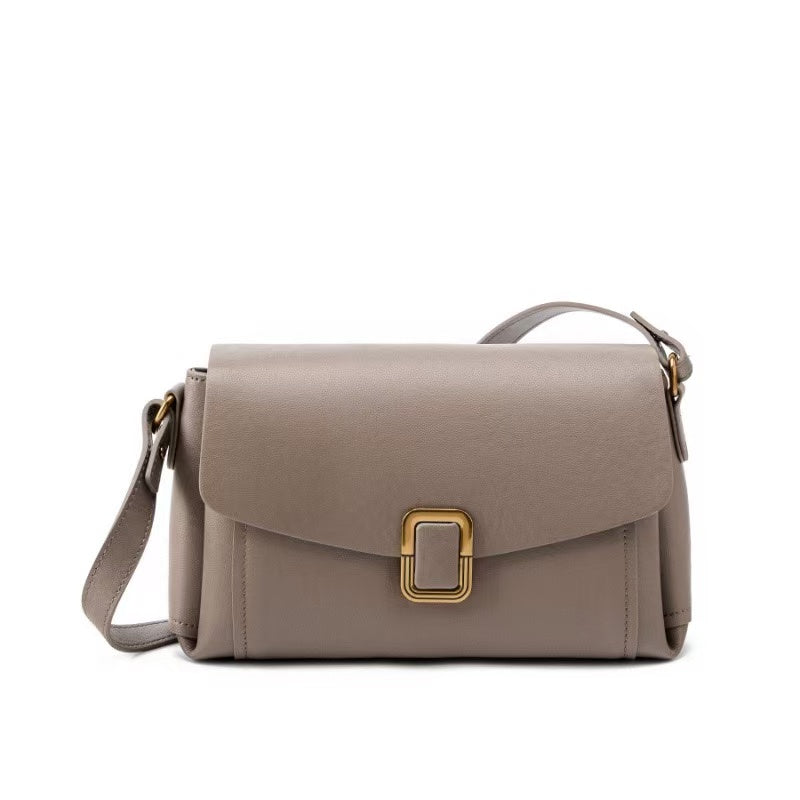 Classic Leather Flap Crossbody Bag