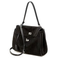 Leather Flap Handbag in Two Sizes