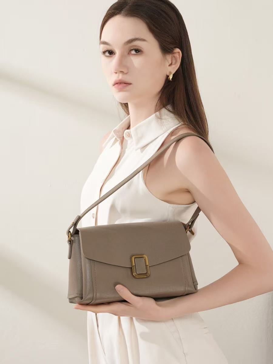 Classic Leather Flap Crossbody Bag