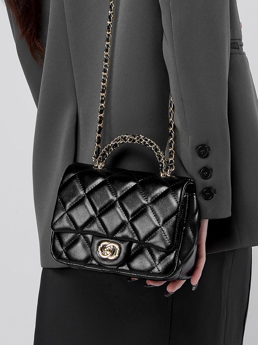Small Quilted Leather Chain Bag