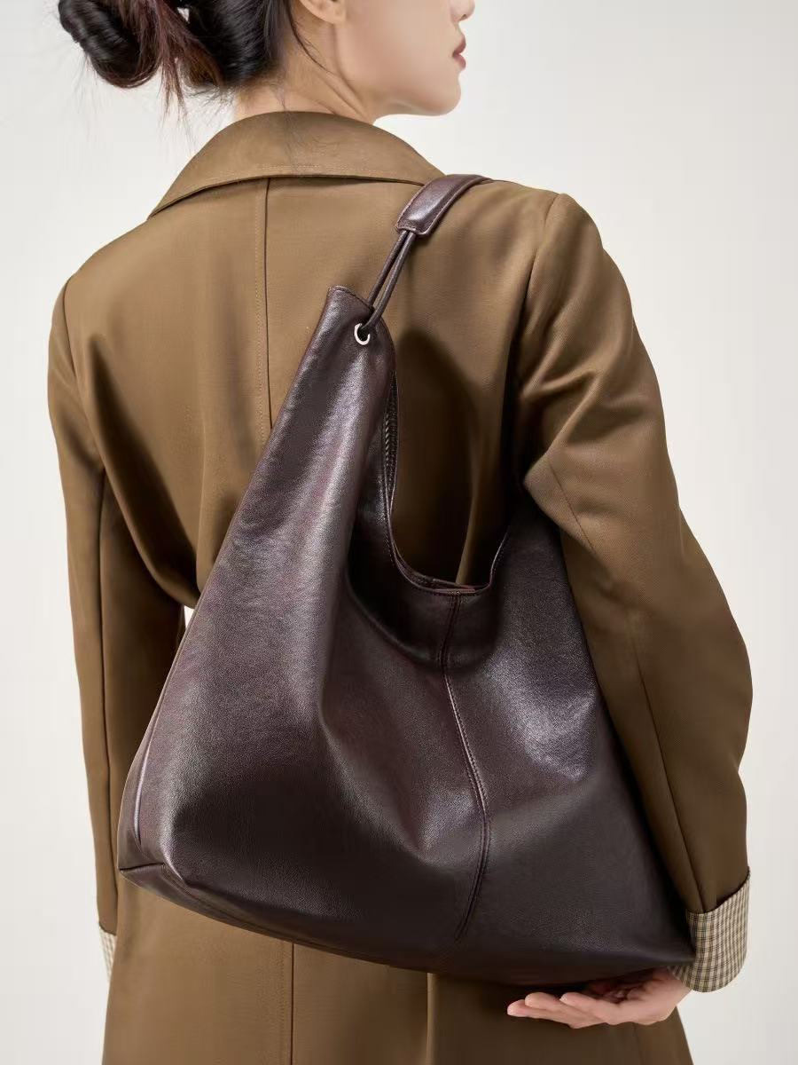 Large Slouchy Leather Tote