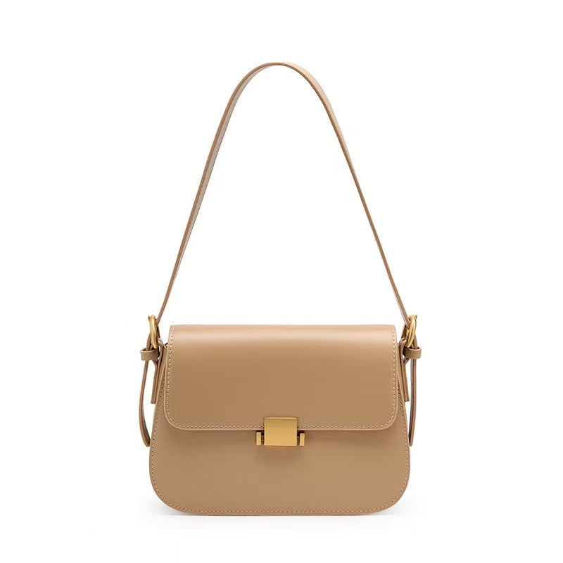 Structured Leather Shoulder Bag