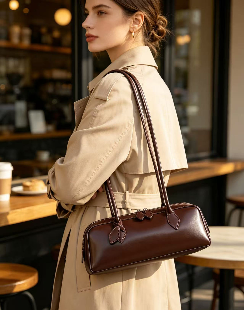 Red Baguette Bag | Korean Style Long Shoulder Crossbody Purse for Women | Louis Bags