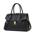 Leather Work Handbag with Two Compartments