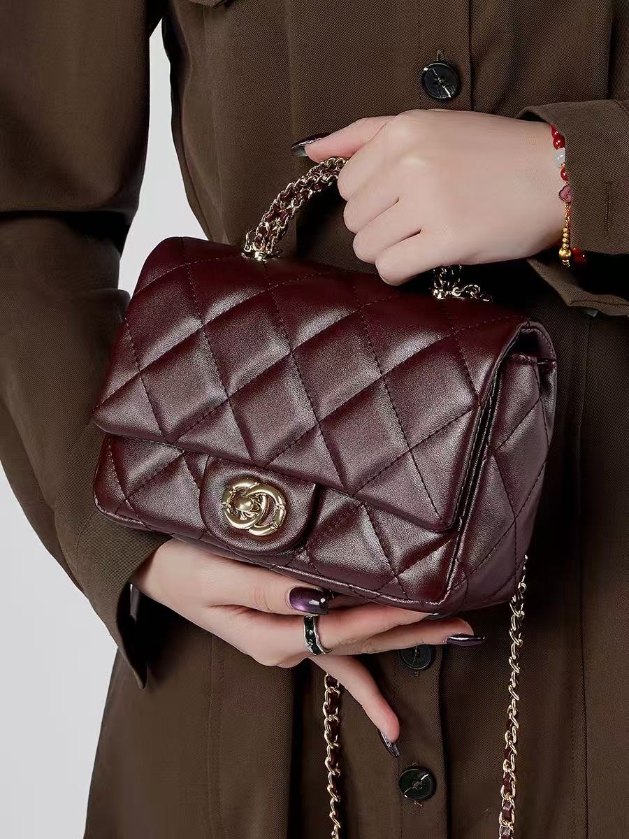 Small Quilted Leather Chain Bag