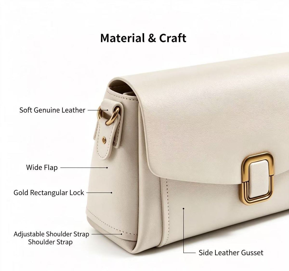 Classic Leather Flap Crossbody Bag