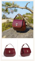 Slim Leather Saddle Crossbody Bag