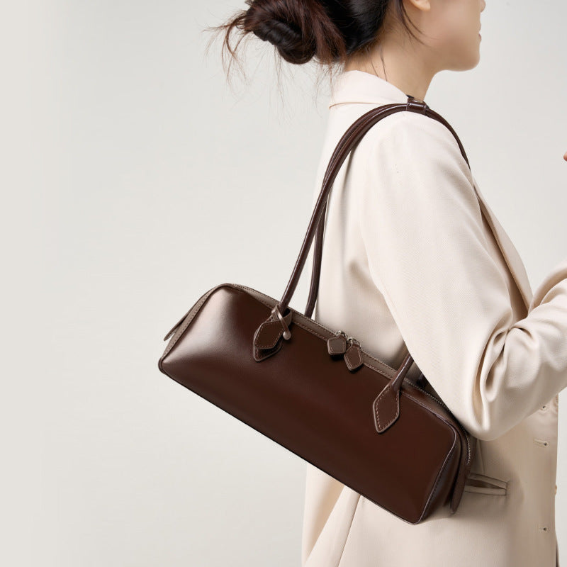 Red Baguette Bag | Korean Style Long Shoulder Crossbody Purse for Women | Louis Bags   Measurement:33*10.5*11