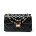 Quilted Top-Grain Leather Double-Flap Chain Bag - product image 1