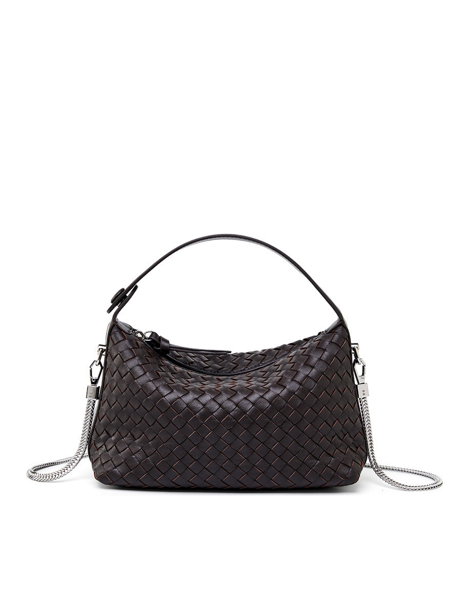 Woven Top-Grain Sheepskin Hobo Bag - product image 1
