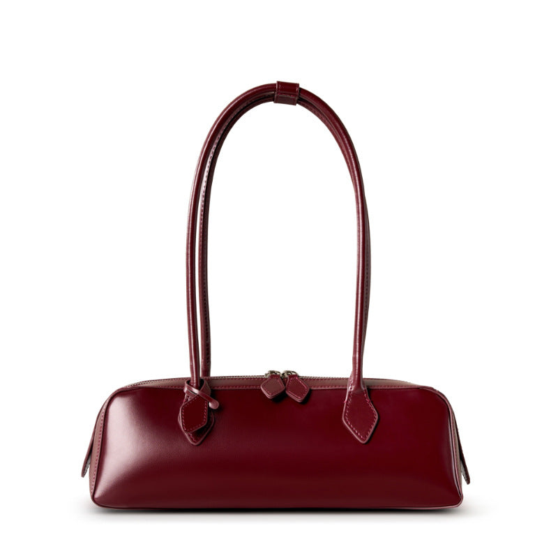 Red Baguette Bag | Korean Style Long Shoulder Crossbody Purse for Women | Louis Bags   Measurement:33*10.5*11