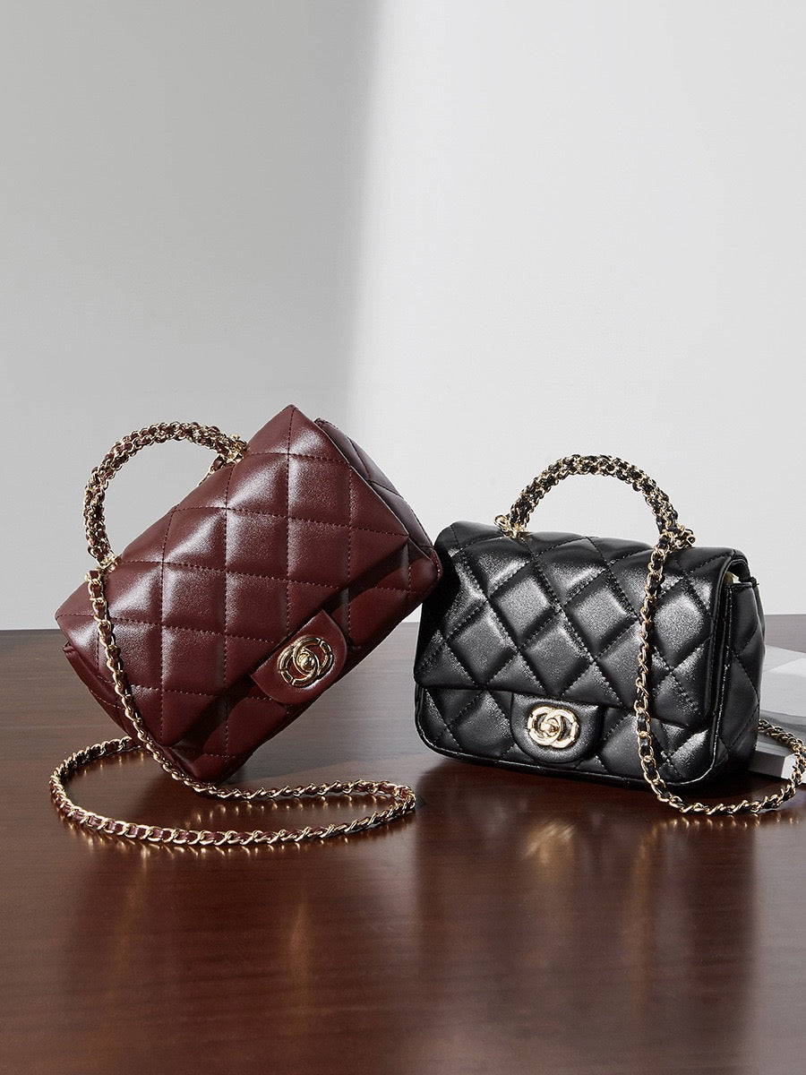 Small Quilted Leather Chain Bag
