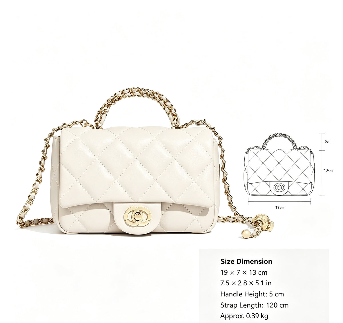 Small Quilted Leather Chain Bag