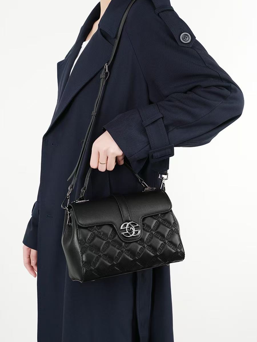 Quilted Leather Top-Handle Bag