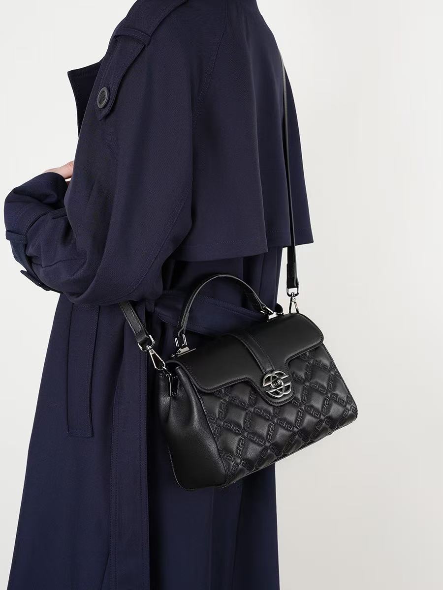 Quilted Leather Top-Handle Bag