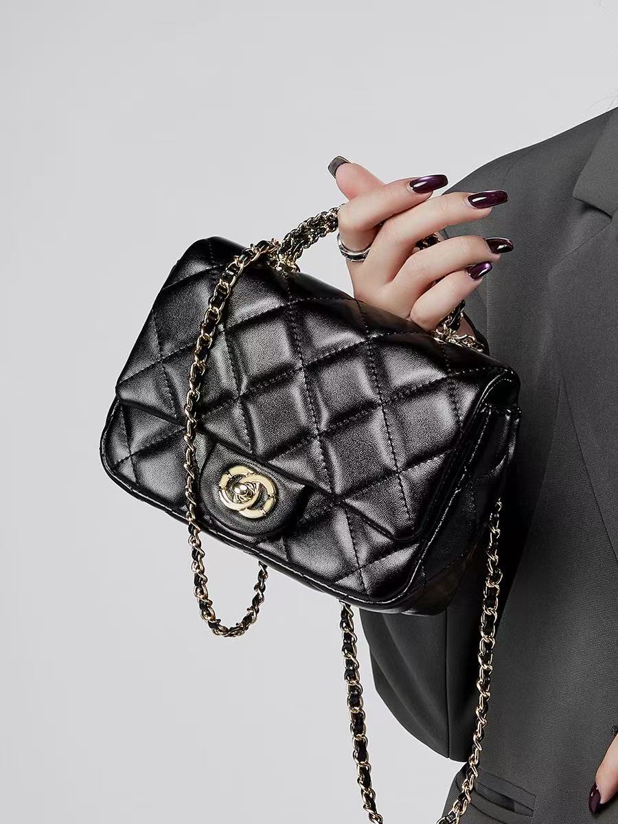 Small Quilted Leather Chain Bag