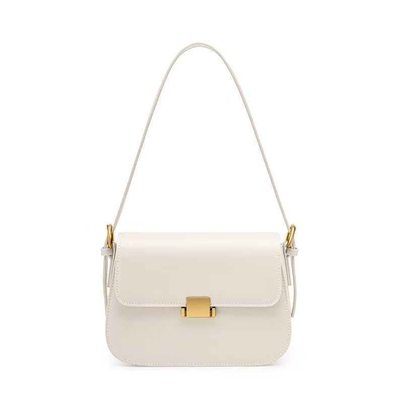 Structured Leather Shoulder Bag