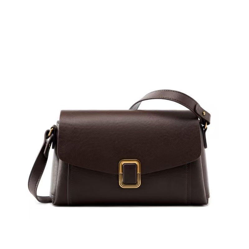 Classic Leather Flap Crossbody Bag