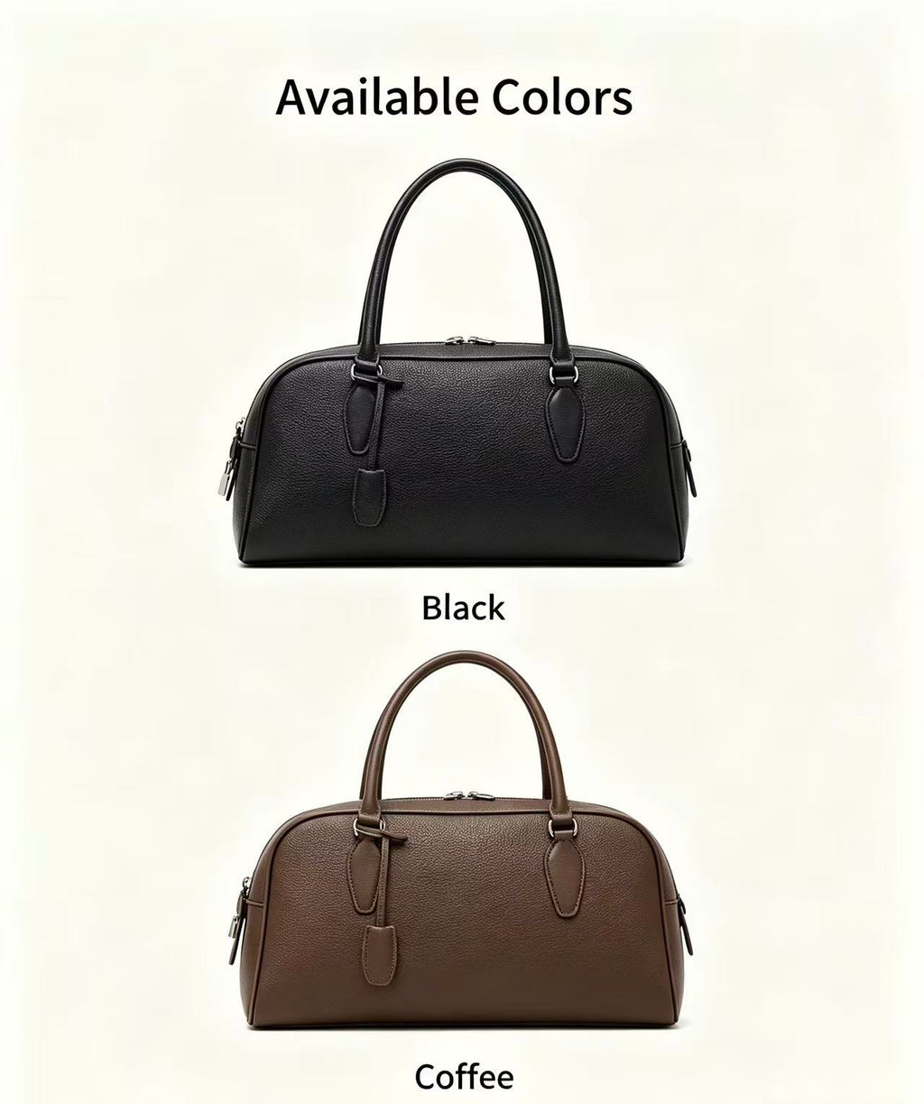 Classic Leather Boston Bag
