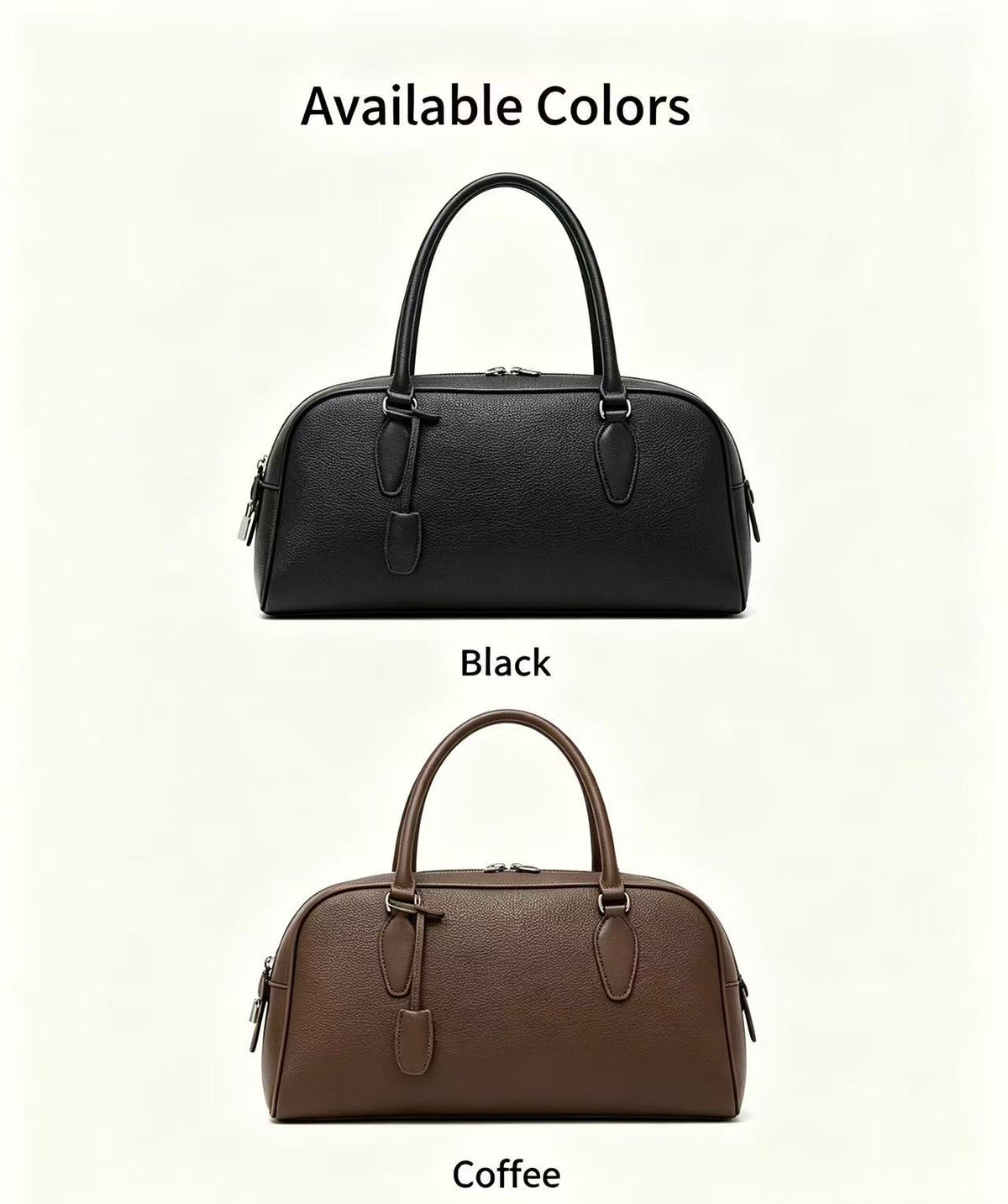 Classic Leather Boston Bag