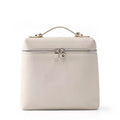 Leather Box Bag with Two Straps