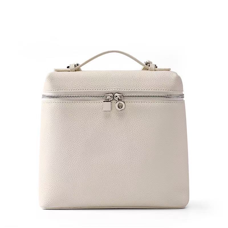 Leather Box Bag with Two Straps