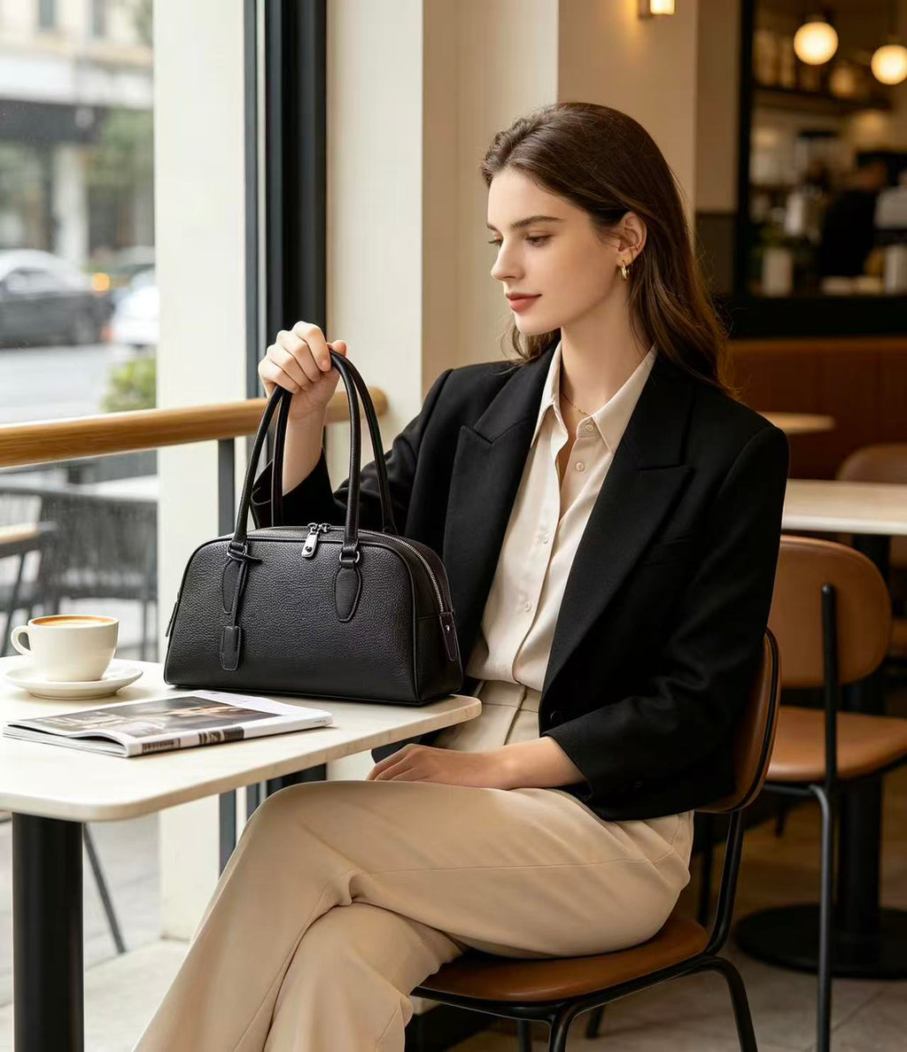 Classic Leather Boston Bag