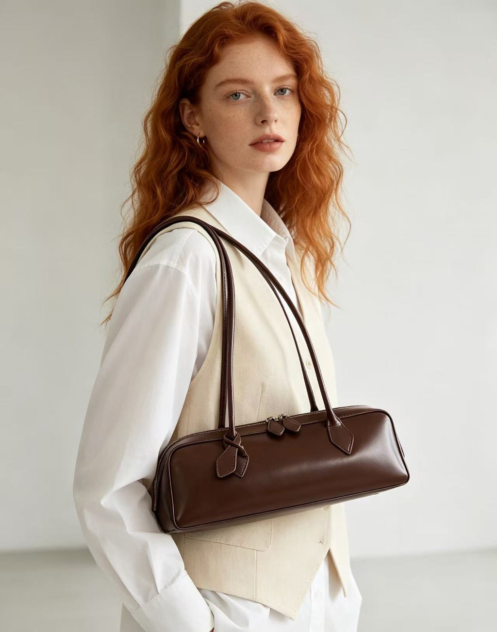 Red Baguette Bag | Korean Style Long Shoulder Crossbody Purse for Women | Louis Bags