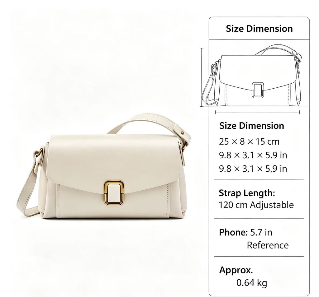 Classic Leather Flap Crossbody Bag