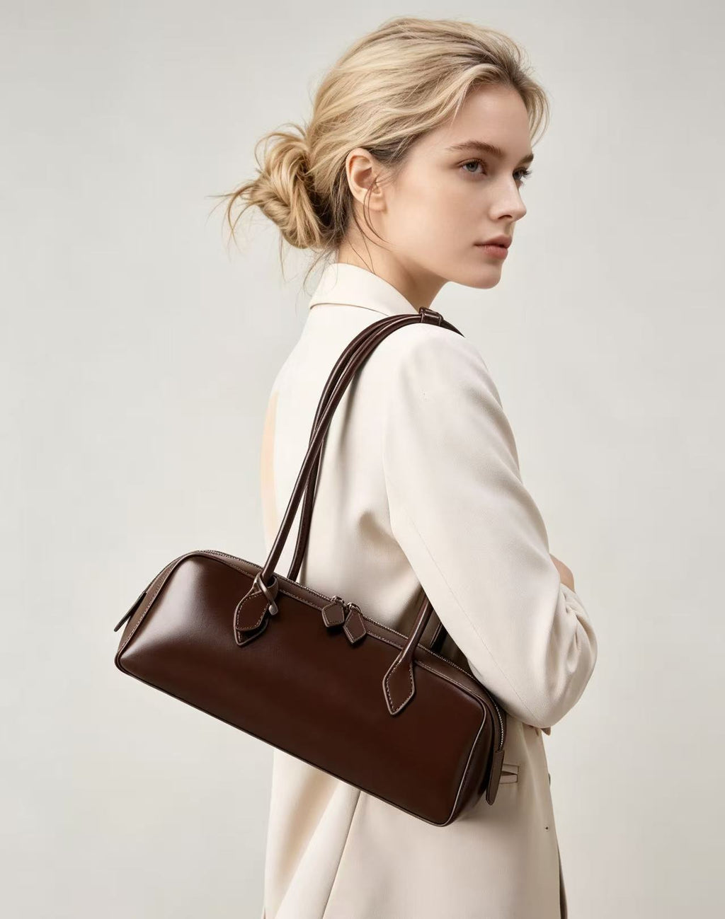 Red Baguette Bag | Korean Style Long Shoulder Crossbody Purse for Women | Louis Bags