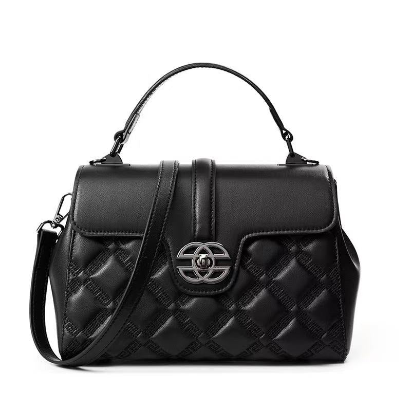 Quilted Leather Top-Handle Bag