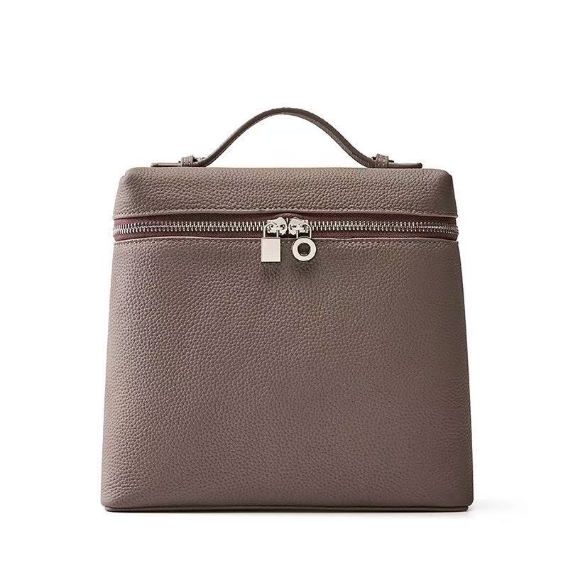 Leather Box Bag with Two Straps