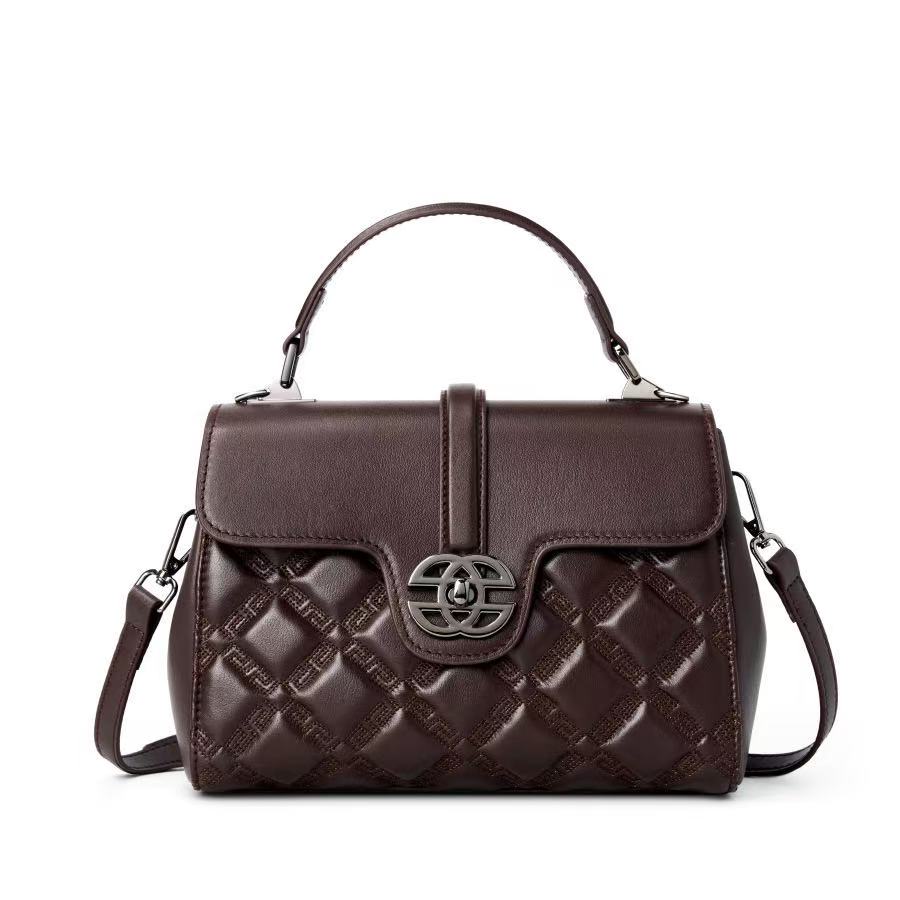 Quilted Leather Top-Handle Bag