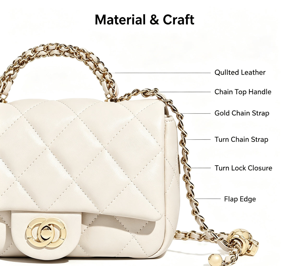 Small Quilted Leather Chain Bag