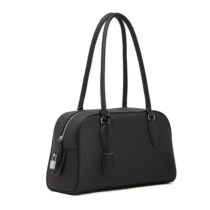 Classic Leather Boston Bag