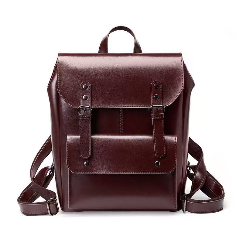 Leather Laptop Backpack for 13-Inch Laptops